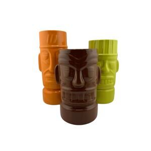 Target Collection Tiki Ceramic Vases Tumblers Set of 3